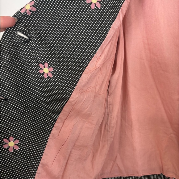 We The Free Floral Blazer Pink & Black Lined, NWOT, size L - Picture 4 of 4